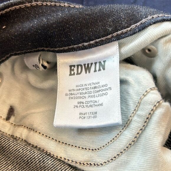 Edwin Jeans Pixie Style color name Legend Stretch dark navy size 29 - Picture 8 of 10